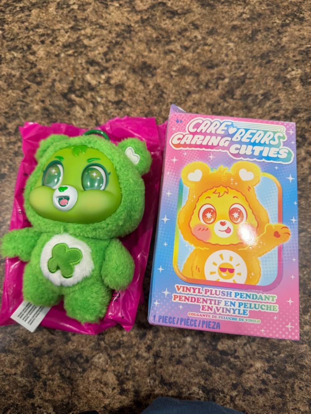 Care Bears Caring Cuties Green Shamrock Plush Pendant